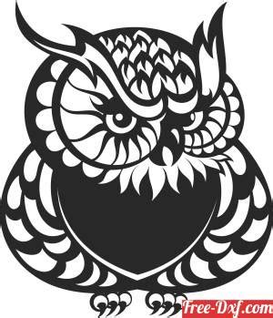 Download Free Owl Silhouette DXF Files