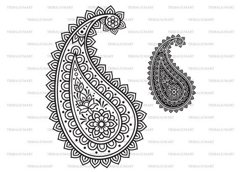 Download Free PAISLEY FABRIC SET DXF Files