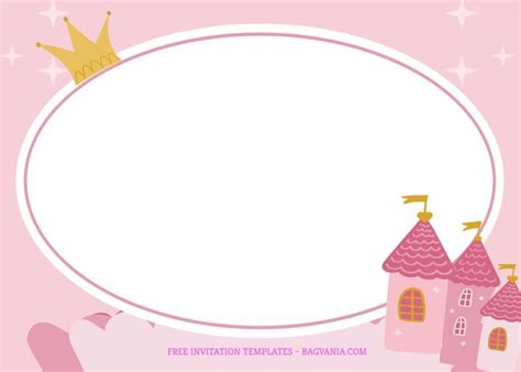 Download Free PRINCESS CASTLE FRAME AND CARD SET Printable