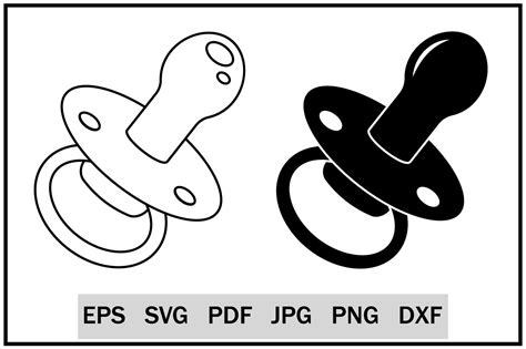 Download Free Pacifier SVG, Pacifier DXF, Cuttable File Crafts