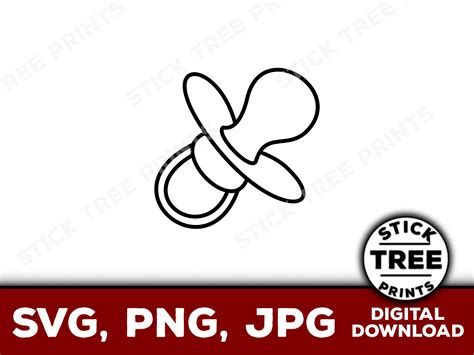 Download Free Pacifier SVG, Pacifier DXF, Cuttable File Cricut SVG
