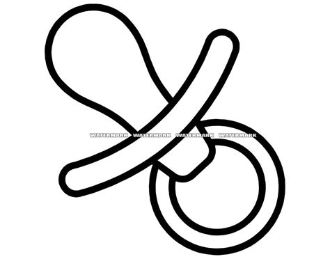 Download Free Pacifier SVG, Pacifier DXF, Cuttable File Printable