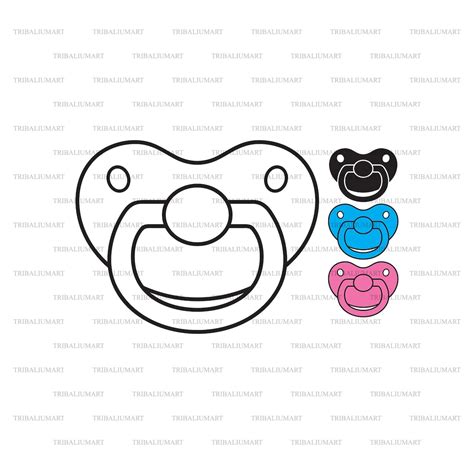 Download Free Pacifier SVG, Pacifier DXF, Cuttable File for Cricut Machine