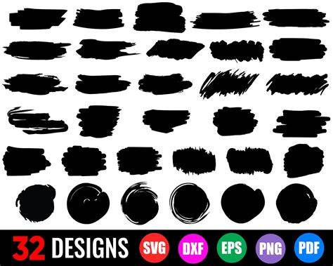Download Free Paint Brush Smear Clipart Set Files DXF Files