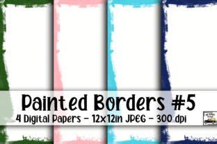 Download Free Painted Borders Digital Paper Creativefabrica DXF Files