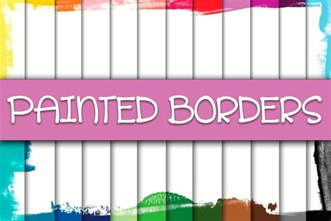 Download Free Painted Borders Digital Paper Cricut SVG DXF Files