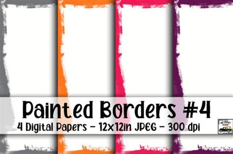 Download Free Painted Borders Digital Paper For Silhouette