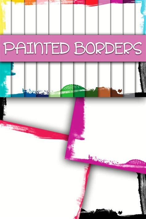 Download Free Painted Borders Digital Paper Images