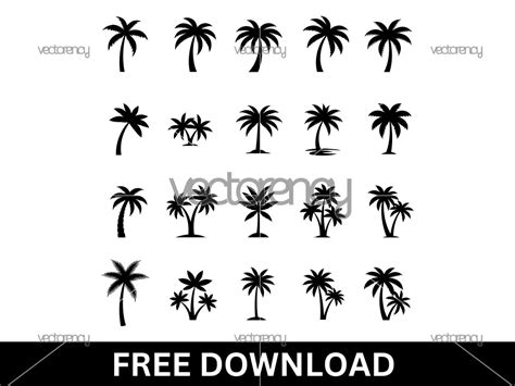 Download Free Palm Tree SVG Bundle - 25 Designs DXF Files
