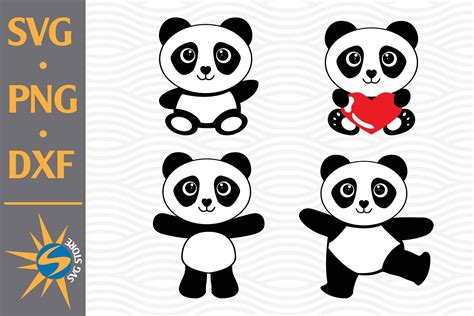 Download Free Panda SVG, PNG, DXF Digital Files Include For Crafts
