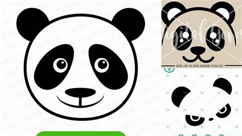 Download Free Panda face SVG / DXF / EPS / PNG Files Cut Files