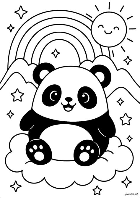 Download Free Panda kid Printable