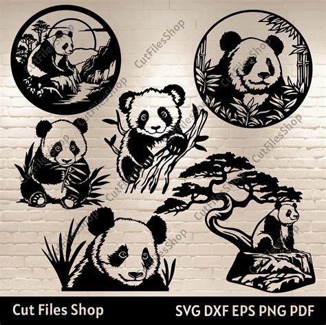 Download Free Panda kid Silhouette DXF Files