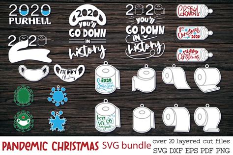 Download Free Pandemic Christmas Bundle Svg DXF Files