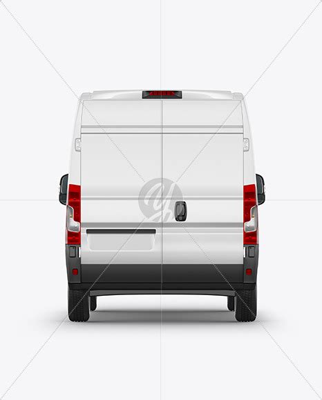 Download Free Panel Van Mockup - Back View PSD Generator