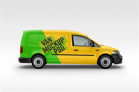 Download Free Panel Van Mockup - Back View PSD for Branding