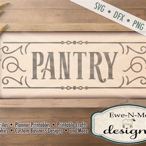 Download Free Pantry Sign Commercial Use DXF Files