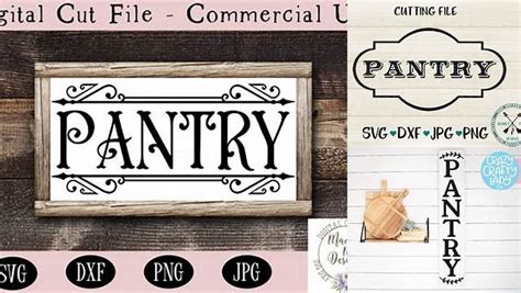 Download Free Pantry Sign Cut Files