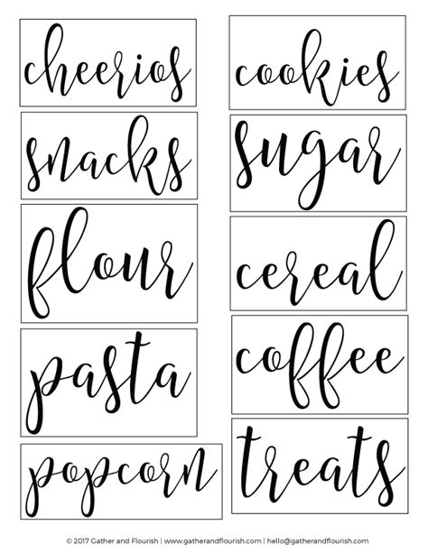 Download Free Pantry Sign Printable