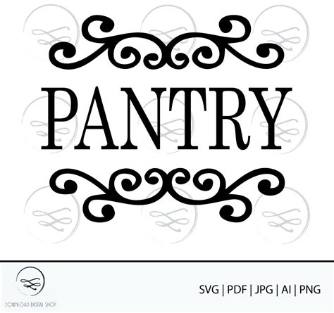 Download Free Pantry Sign Silhouette