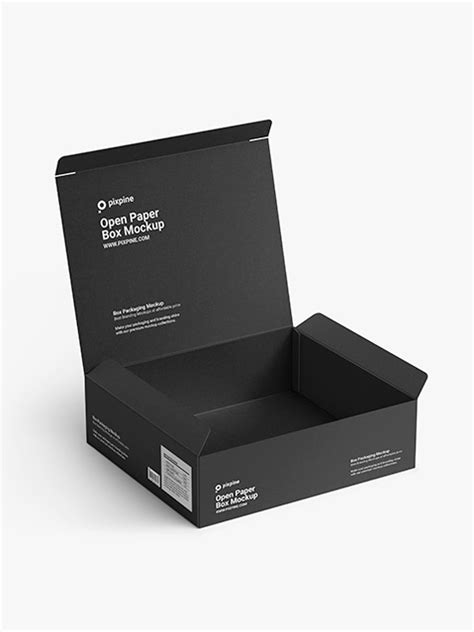 Download Free Paper Box Mockup - Half Side View PSD for Branding