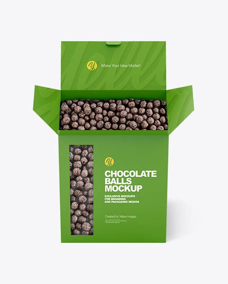 Download Free Paper Box With Chocolate Balls Mockup PSD Generator Images