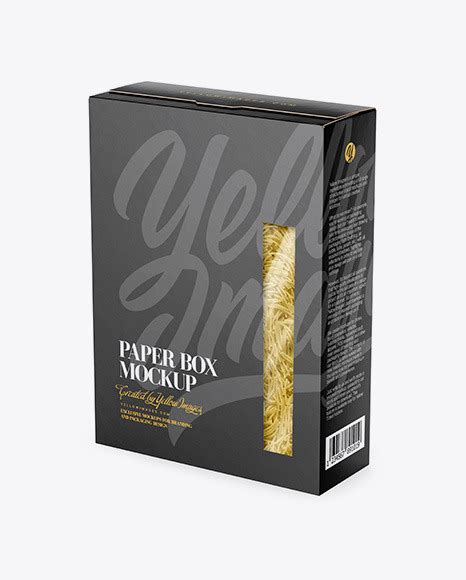 Download Free Paper Box with Filini Mockupp - Half Side View PSD Generator