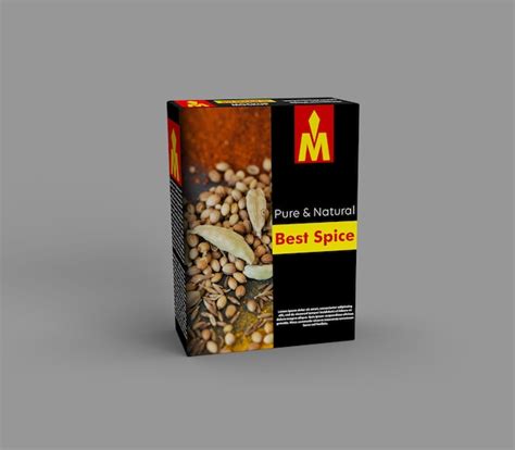 Download Free Paper Box with Spice Mockup TIFF PSD Generator