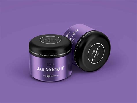 Download Free Paper Cosmetic Jar Mockup PSD Object Mockups