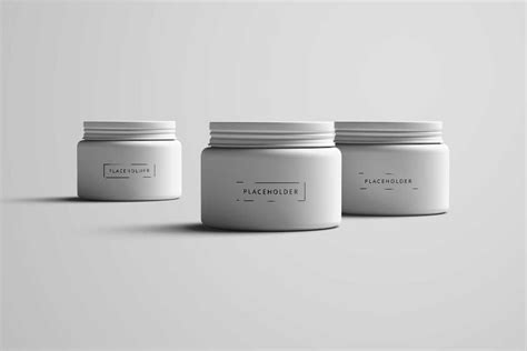 Download Free Paper Cosmetic Jar Mockup PSD Object Mockups PSD Files