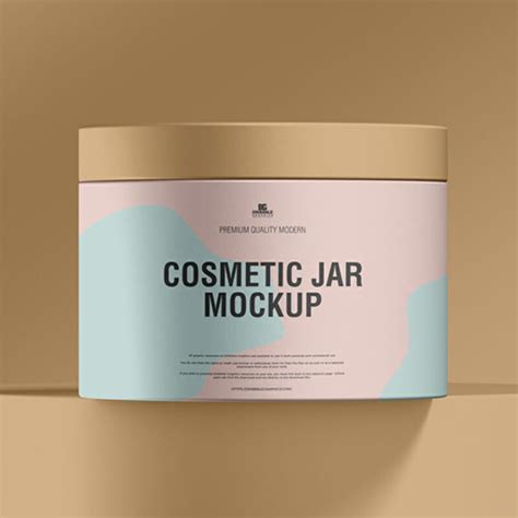 Download Free Paper Cosmetic Jar Mockup PSD Placeit