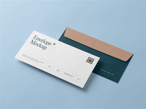Download Free Paper Envelope Mockup - Front View PSD Mockup Templates