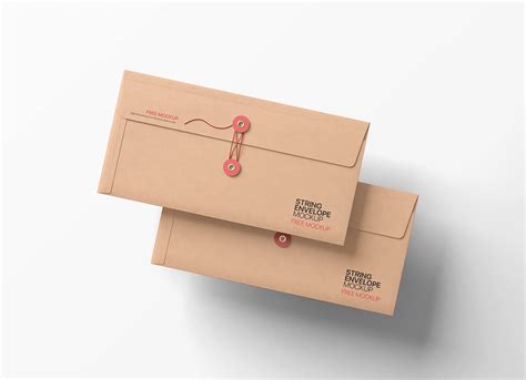 Download Free Paper Envelope With String Closure Mockup PSD Generator