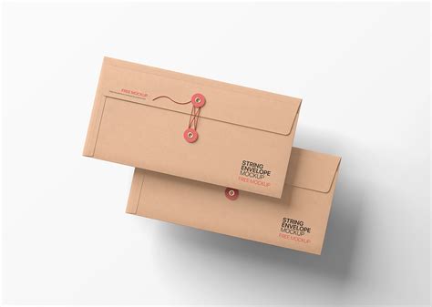 Download Free Paper Envelope With String Mockup TIFF PSD for Branding