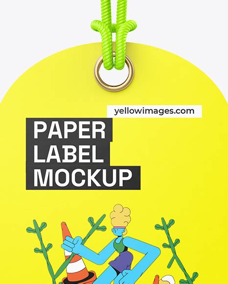 Download Free Paper Label With Rope Mockup PSD Generator