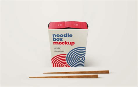 Download Free Paper Noodle Box with Can Mockup PSD Generator