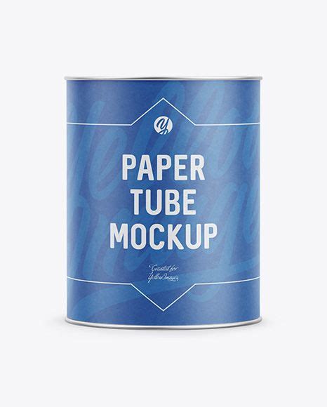 Download Free Paper Tube Mockup - Front View PSD Generator