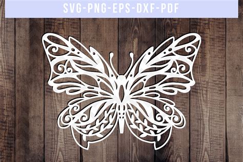 Download Free Paper cut Template / Butterfly DXF Files