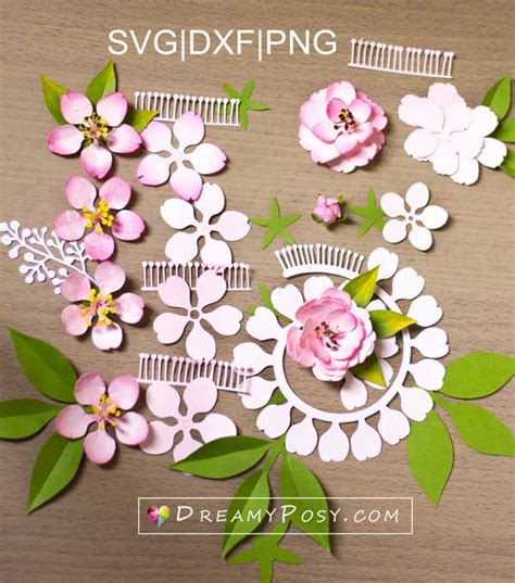 Download Free Paper cut Template /Japan blossom Files DXF Files
