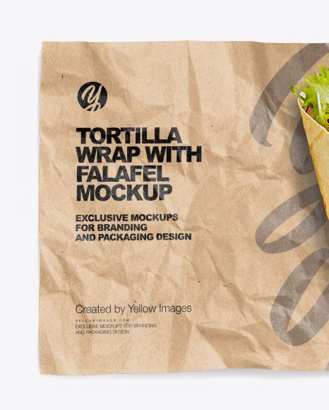 Download Free Papper Wrapper With Falafel Tortilla Mockup PSD PSD Yellowimages Free PSD Mockups