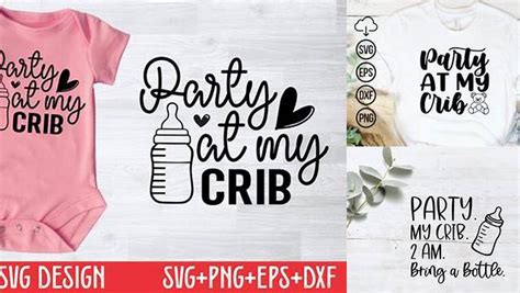 Download Free Party At My Crib SVG Cut File Images