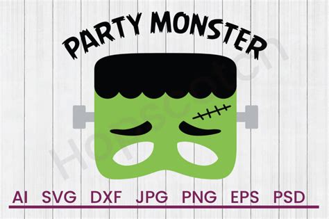 Download Free Party Monster - SVG File, DXF File Commercial Use Free PSD Mockups