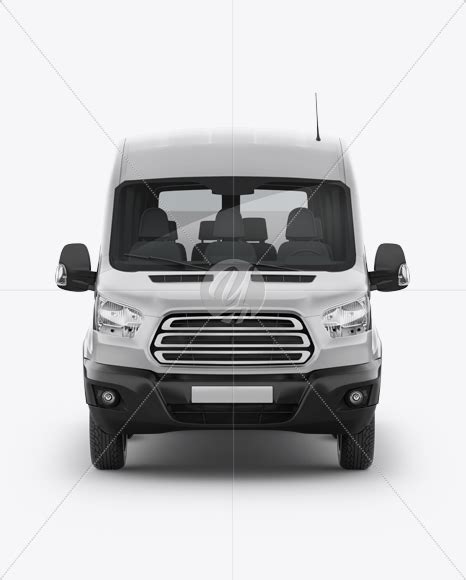 Download Free Passenger Van Mockup - Front View PSD Generator
