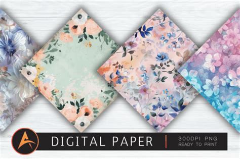 Download Free Pastel Floral Digital Paper Pack Cut Files