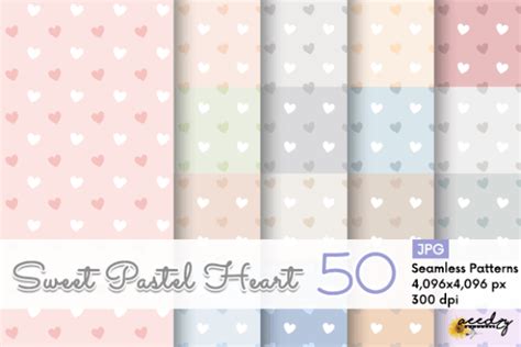 Download Free Pastel Heart Patterns Commercial Use Free PSD Mockups