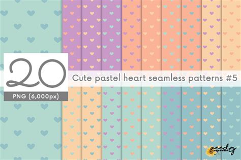 Download Free Pastel Heart Patterns For Crafts