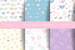 Download Free Pastel Heart Patterns For Silhouette