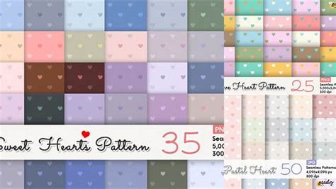 Download Free Pastel Heart Patterns SVG Files