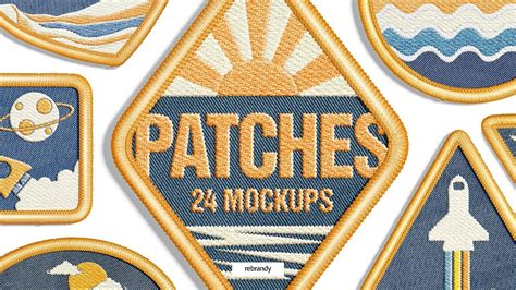 Download Free Patch 10 Shapes Mock-up PSD Templates Generator PSD Files