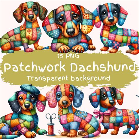 Download Free Patchwork Dachshund. Files For Crafts